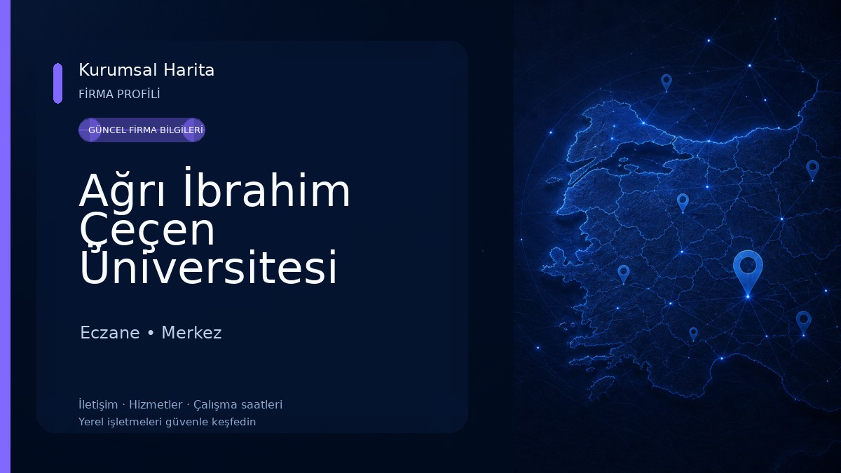 Ağrı İbrahim Çeçen Üniversitesi Uzakta Eğitim Merkezi Eczane