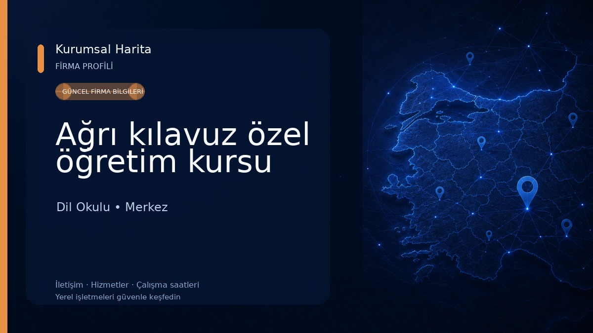 Ağrı kılavuz özel öğretim kursu 