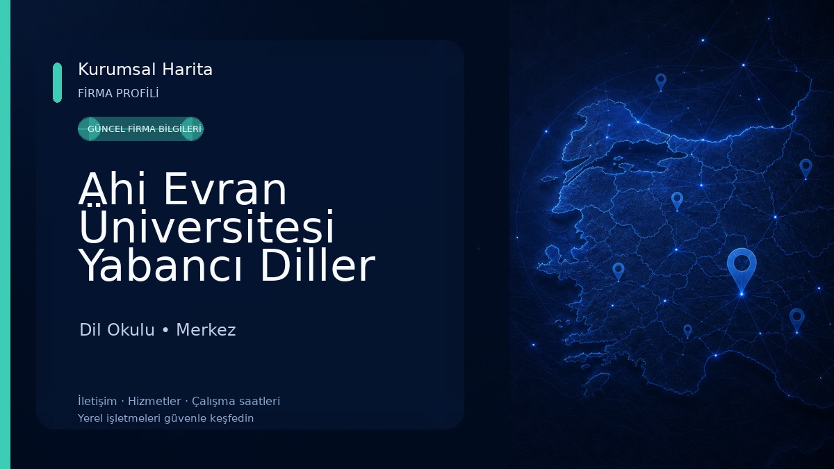 Ahi Evran Üniversitesi Yabancı Diller Yüksekokulu Dil Okulu