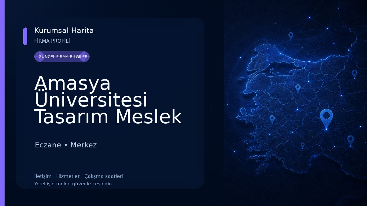Amasya Üniversitesi Tasarım Meslek Yüksekokulu Eczane
