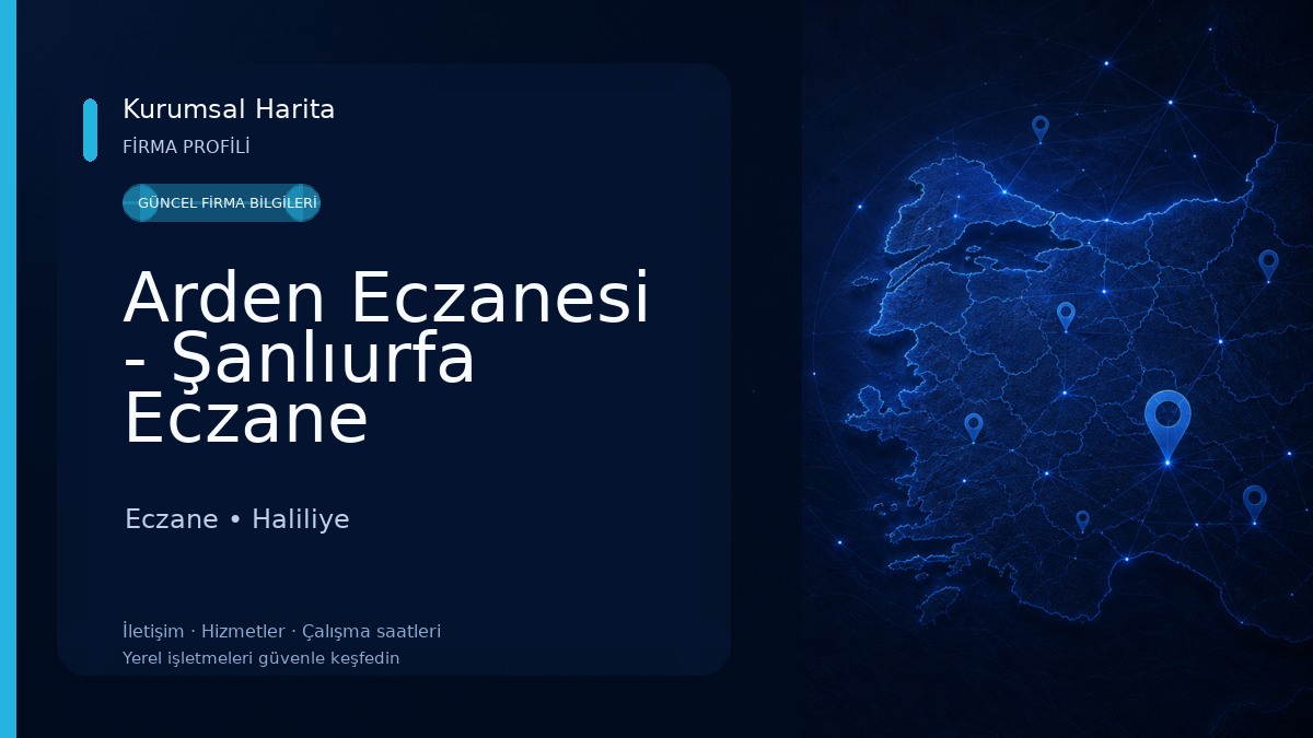 Arden Eczanesi - Şanlıurfa Eczane Eczane
