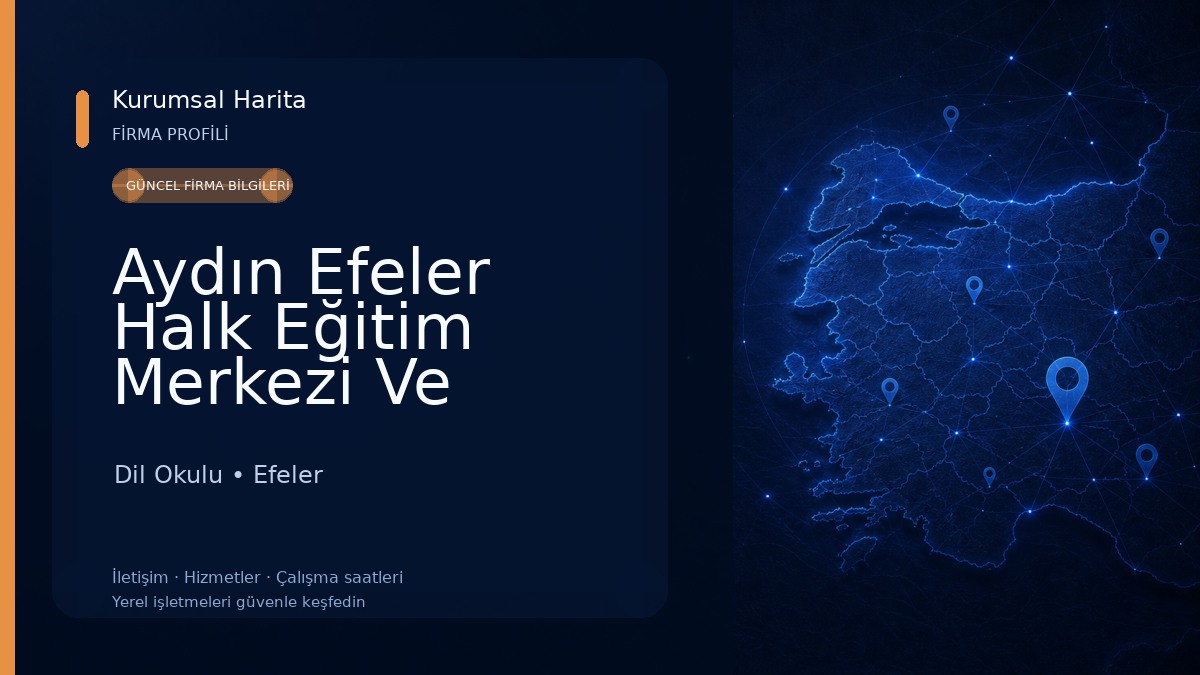 Aydın Efeler Halk Eğitim Merkezi Ve Akşam Sanat Okulu Dil Okulu