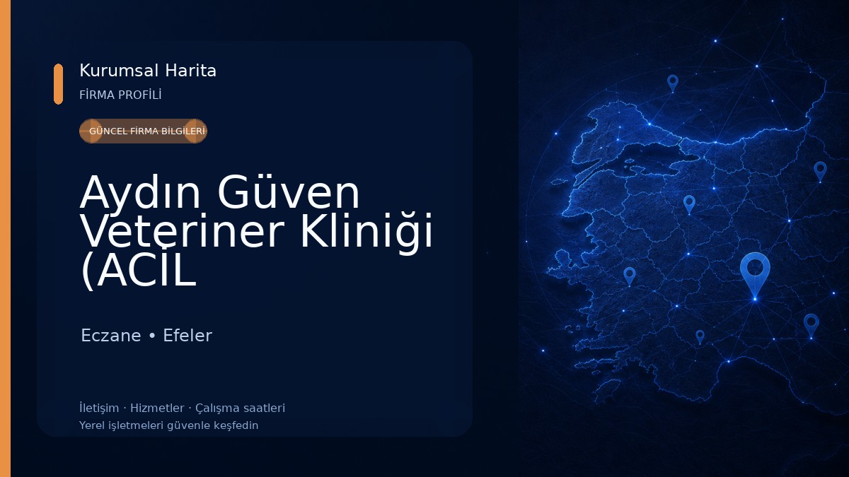 Aydın Güven Veteriner Kliniği (ACİL DURUMLAR İÇİN 7/24 📞 ) Aydın Merkez(Efeler) Eczane