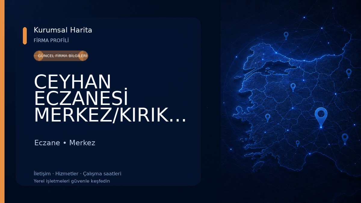 CEYHAN ECZANESİ MERKEZ/KIRIKKALE Eczane