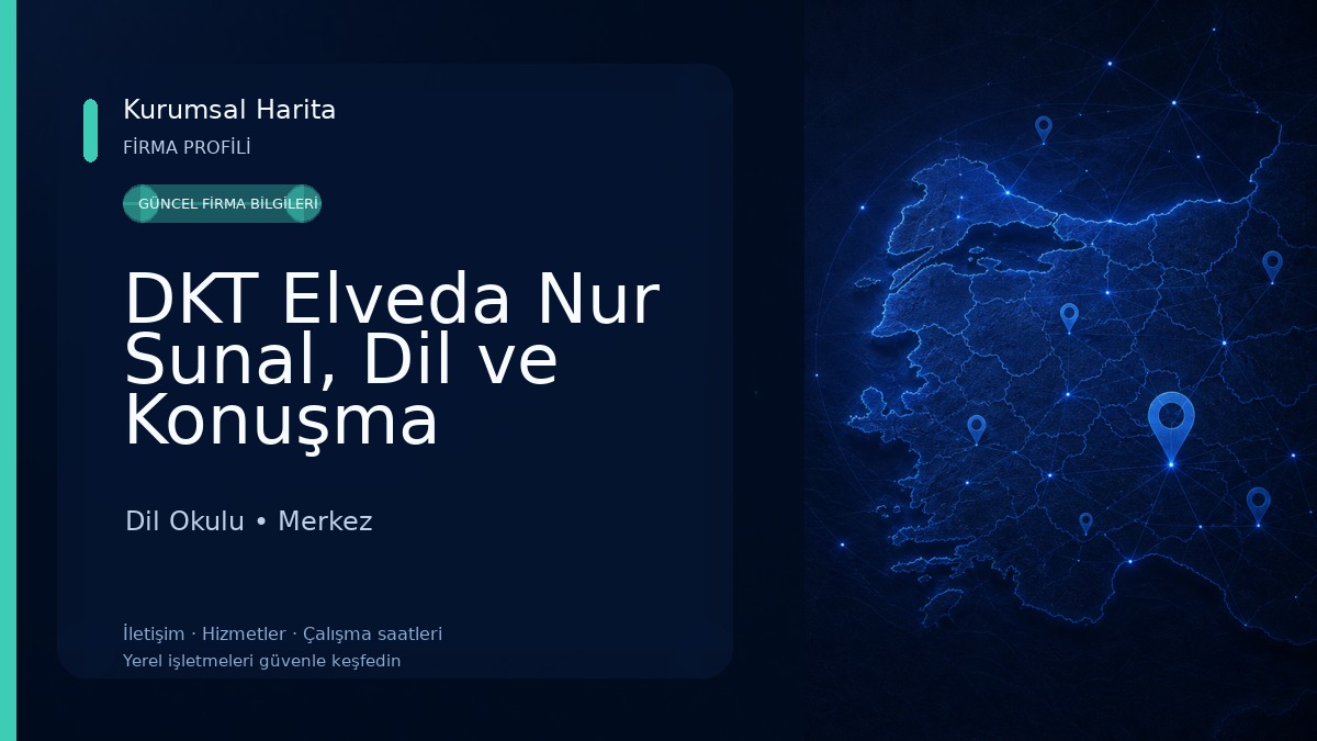 DKT Elveda Nur Sunal, Dil ve Konuşma Terapisti