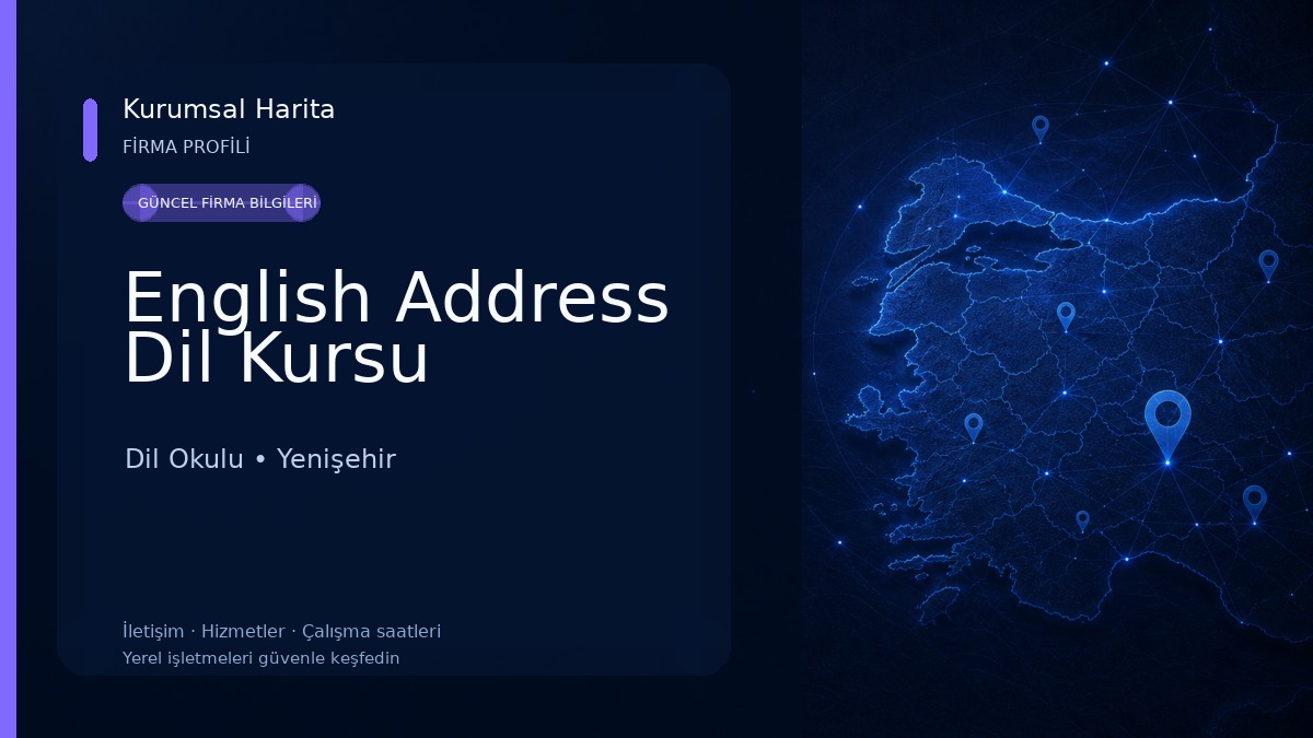English Address Dil Kursu Dil Okulu
