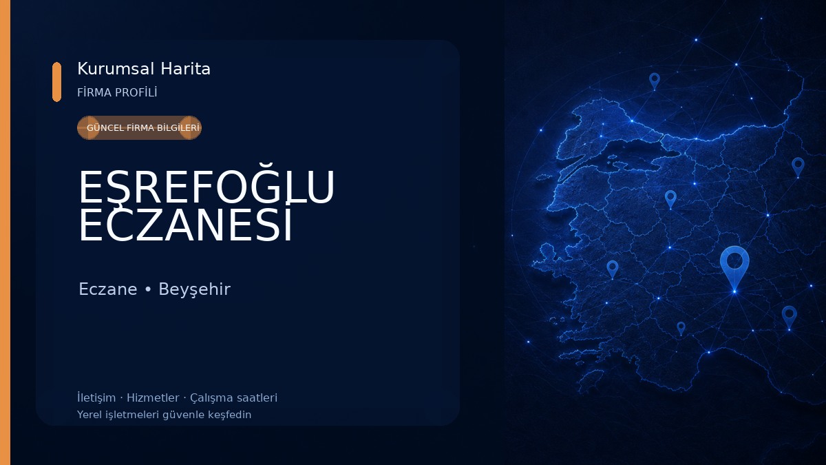 EŞREFOĞLU ECZANESİ Eczane
