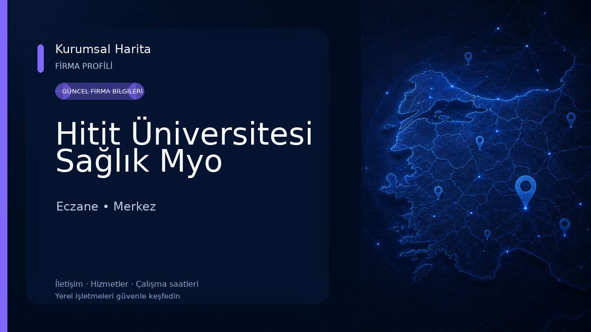 Hitit Üniversitesi Sağlık Myo Eczane
