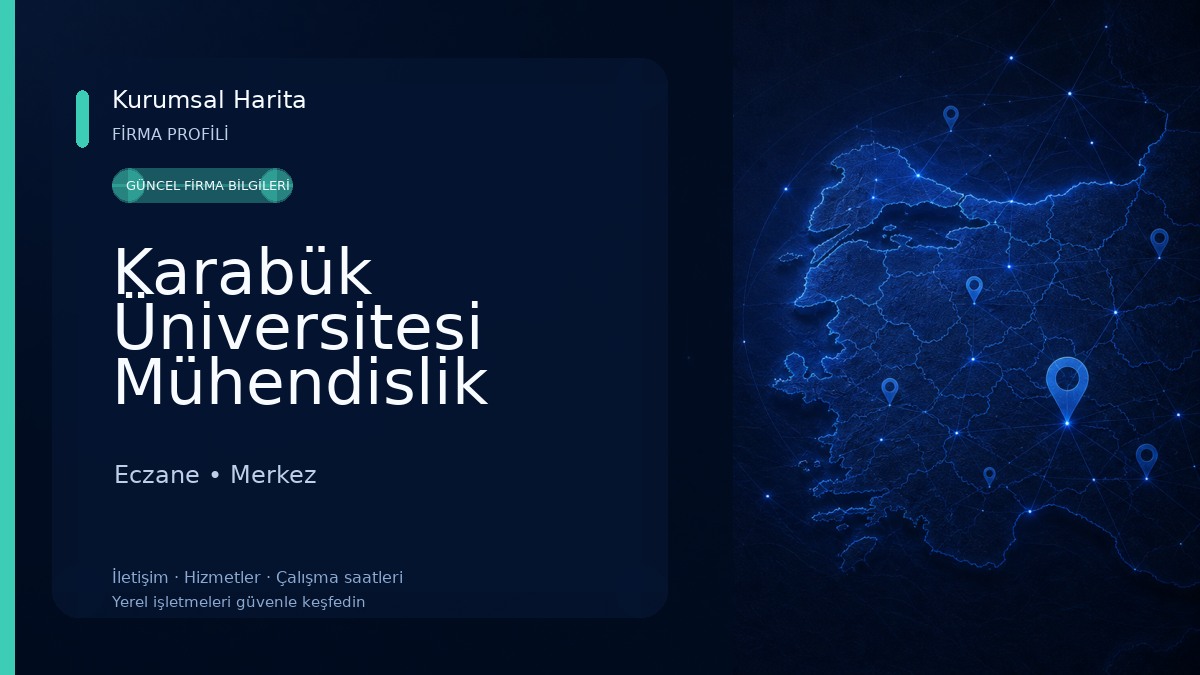 Karabük Üniversitesi Mühendislik Fakültesi Eczane