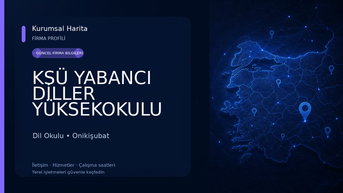 KSÜ YABANCI DİLLER YÜKSEKOKULU Dil Okulu