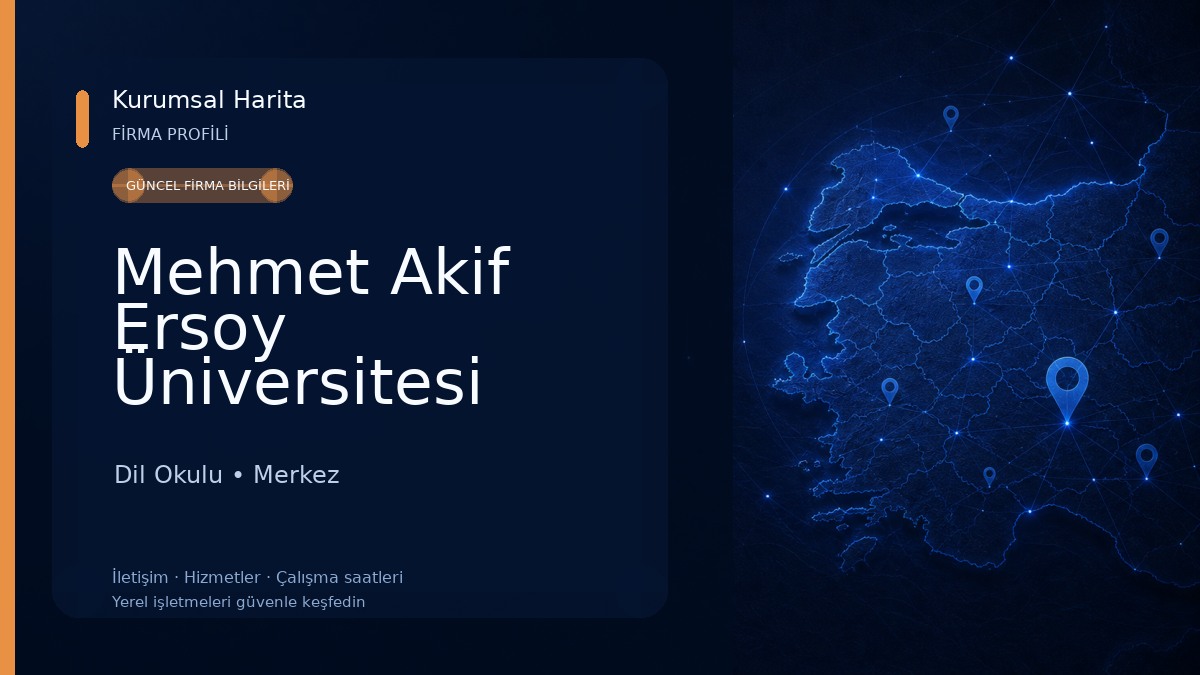 Mehmet Akif Ersoy Üniversitesi Yabancı Diller Yüksekokulu