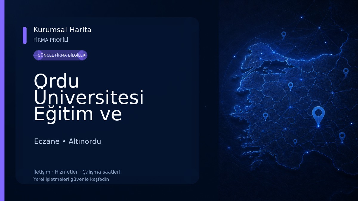 Ordu Üniversitesi Eğitim ve Araştırma Hastanesi Eczane