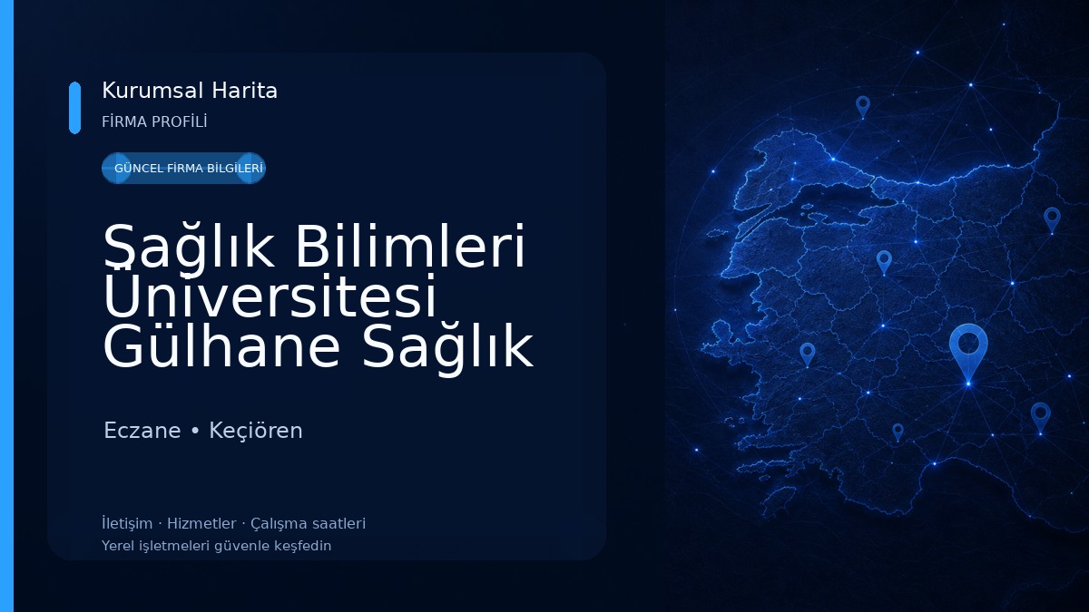 Sağlık Bilimleri Üniversitesi Gülhane Sağlık Meslek Yüksekokulu Eczane