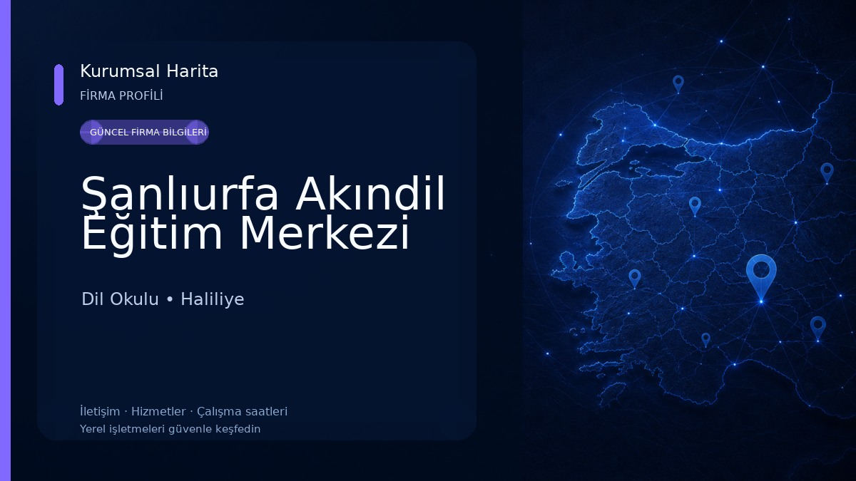 Şanlıurfa Akındil Eğitim Merkezi Dil Okulu