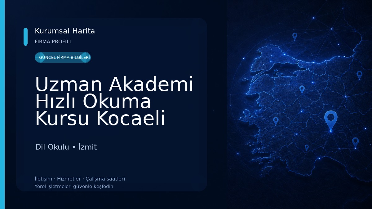 Uzman Akademi Hızlı Okuma Kursu Kocaeli Dil Okulu