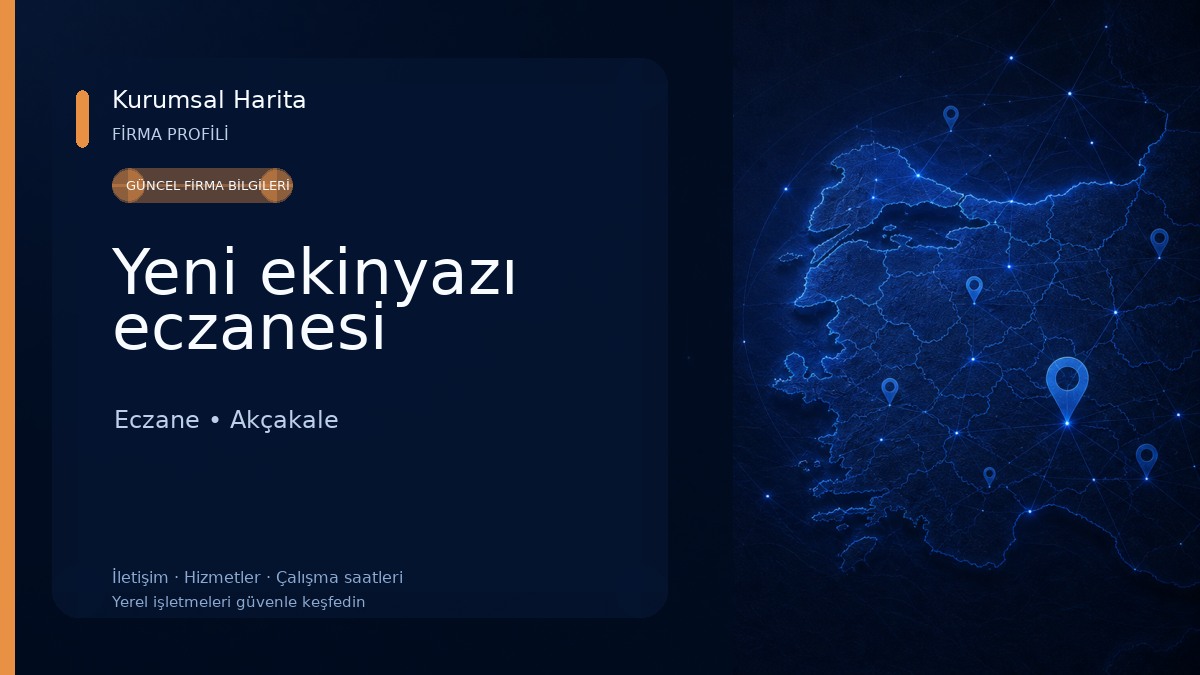 Yeni ekinyazı eczanesi Eczane